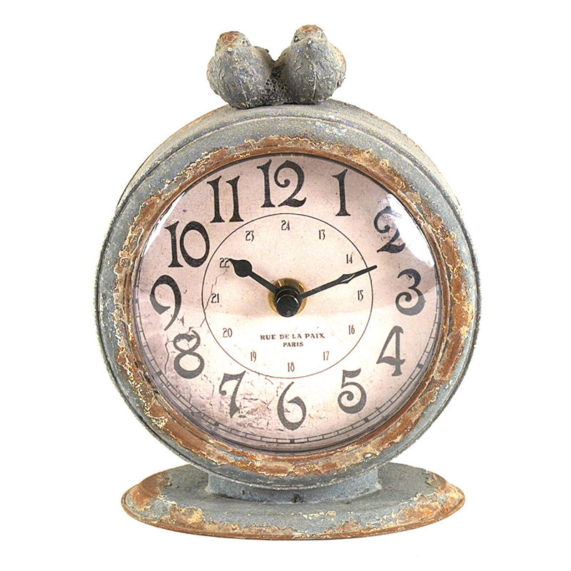 Traditional Pewter Mantel Clock & Reviews Birch Lane